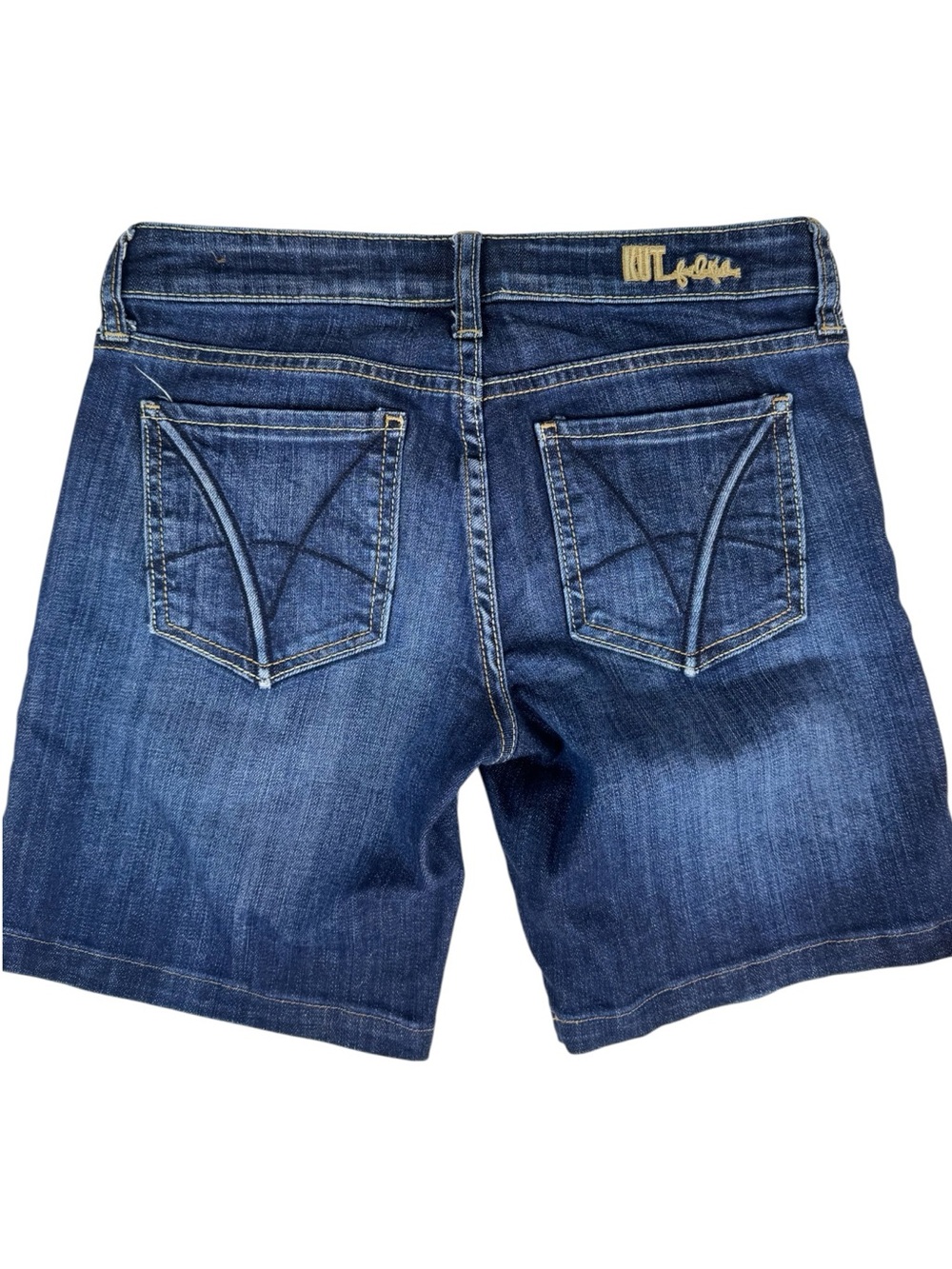 kut from the kloth low rise denim bermuda shorts size 2